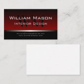 Rood en zwart Stripe Professional Visitekaartje (Voorkant / Achterkant)