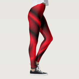 Rood en Zwart Swirl Leggings