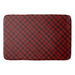 Rood en Zwart Tartan Badmat