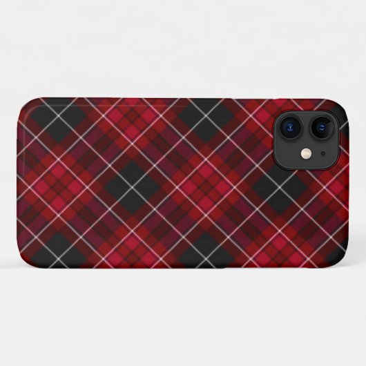 Rood en zwart Tartan Plaid Case-Mate iPhone Case (Achterkant (horizontaal))