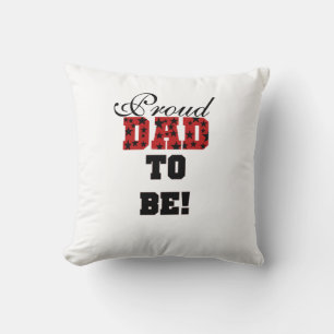 Rood en Zwart Trots Papa om geschenken te zijn Kussen