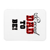 Rood en Zwart Trots Papa om geschenken te zijn Magneet (Horizontaal)