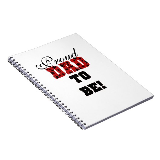 Rood en Zwart Trots Papa om geschenken te zijn Notitieboek (Rechterzijde)