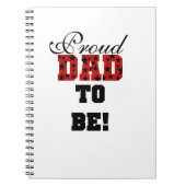 Rood en Zwart Trots Papa om geschenken te zijn Notitieboek (Voorkant)
