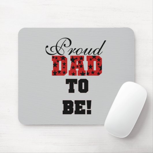 Rood en Zwart Trots Papa om Tshirts en Geschenken  Muismat (Met muis)