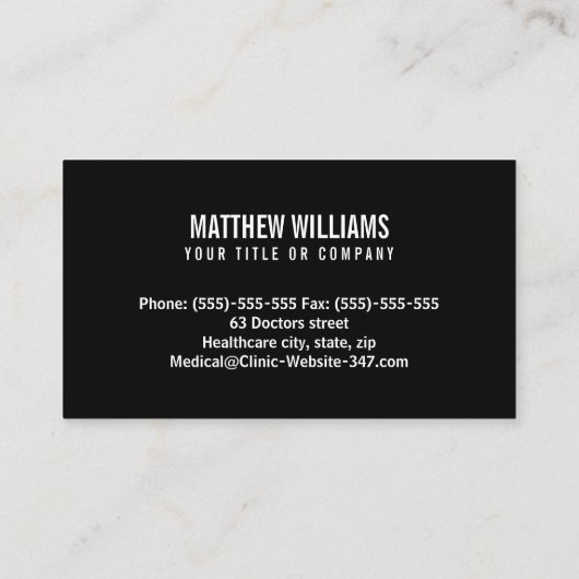 Rood en zwart voegen je eigen logo moderne generie visitekaartje (Achterkant)