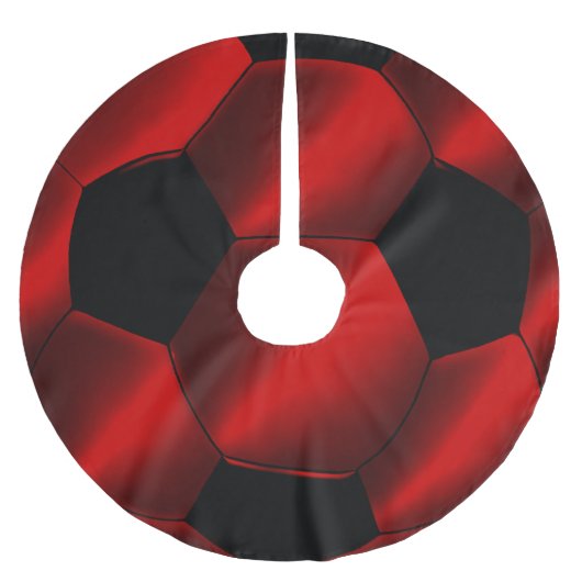 Rood en Zwart Voetbal Kerstboom Rok (Voorkant)
