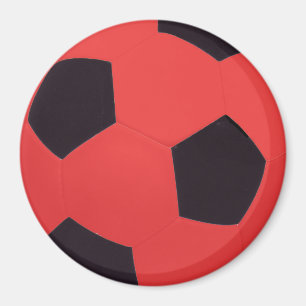 Rood en zwart Voetbal magneet