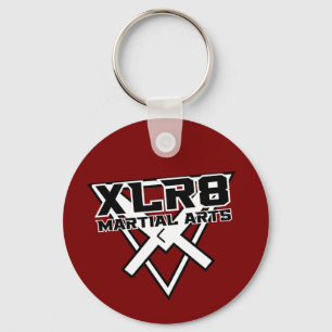 Rood en zwart XLR8 Sleutelhanger