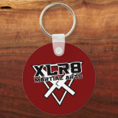 Rood en zwart XLR8 Sleutelhanger (Voorkant)