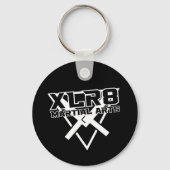 Rood en zwart XLR8 Sleutelhanger (Achterkant)