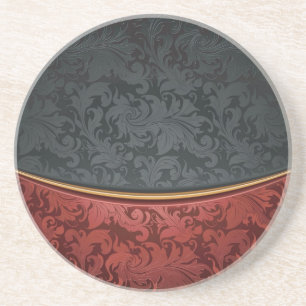 rood en zwart zandsteen onderzetter