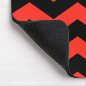 Rood en zwart Zig Zag Pattern Muismat (Hoek)