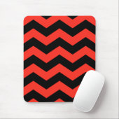 Rood en zwart Zig Zag Pattern Muismat (Met muis)
