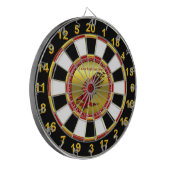 Rood- en zwarte arend hawk gouden folie dartbord (Voorkant Links)