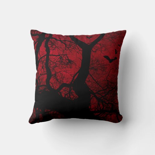 Rood- en zwarte bomen en vleermuizen kussen (Achterkant)