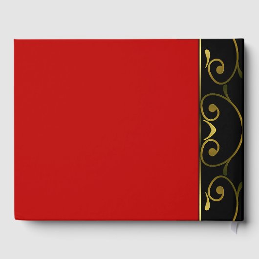 Rood- en zwarte-bruiloft gastenboek (Achterkant)