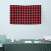Rood- en zwarte Buffalo-spelachtergrond Spandoek (Beurs)