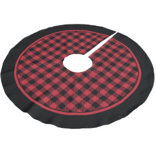 Rood- en zwarte buffelrok kerstboom rok