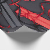 Rood- en zwarte Cadeaus Cadeaupapier (Hoek)