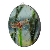 Rood- en zwarte dragonvlieg met schroefdraad dartbord (Voorkant Rechts)