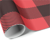 Rood- en zwarte feestdag cadeaupapier (Rol Hoek)