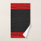 Rood- en zwarte handdoekset bad handdoek (Handdoek)