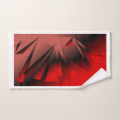 Rood- en zwarte handdoekset bad handdoek (Handdoek)