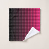 Rood- en zwarte ingecheckte patroongradiënt bad handdoek (Wasdoekje)