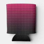 Rood- en zwarte ingecheckte patroongradiënt blikjeskoeler (Achterkant)