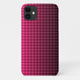 Rood- en zwarte ingecheckte patroongradiënt iPhone 11 hoesje