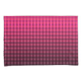 Rood- en zwarte ingecheckte patroongradiënt kussensloop (Voorkant-Rechts)