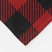 Rood- en zwarte kerstlantaarn fleece deken (Hoek)