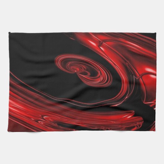 Rood- en zwarte "Nebula"-Pop Theedoek (Horizontaal)