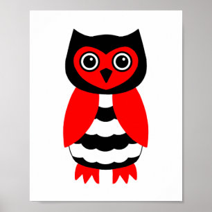 Rood- en zwarte ooiland poster
