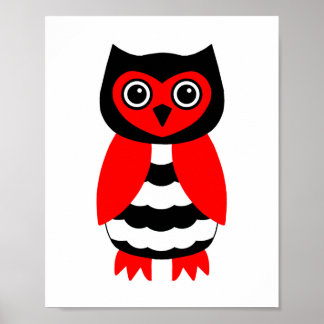Rood- en zwarte ooiland poster