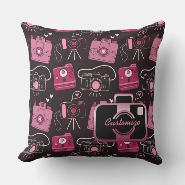 Rood- en zwarte-pendelcamera's buitenkussen (Voorkant)