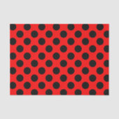 Rood- en zwarte pooldots tissuepapier (Voorkant)