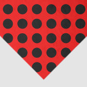 Rood- en zwarte pooldots tissuepapier (Detail)