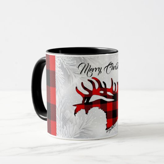 Rood- en zwarte schil Elk Mok (Voorkant links)