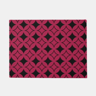 Rood- en zwarte schild deurmat