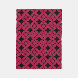 Rood- en zwarte schild fleece deken