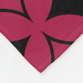 Rood- en zwarte schild fleece deken (Hoek)