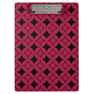 Rood- en zwarte schild klembord