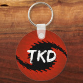 Rood- en zwarte TKD-orkaan Sleutelhanger (Voorkant)