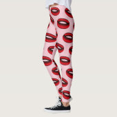 Rood- en zwarte verloopringen leggings (Links)