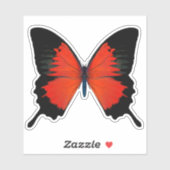 Rood- en zwarte vlinder sticker (Vel)