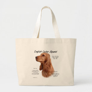 Rood Engels Cocker Spaniel Geschiedenis Grote Tote Bag