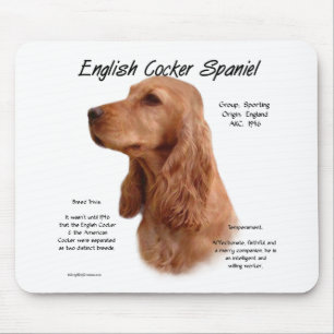 Rood Engels Cocker Spaniel Geschiedenis Muismat