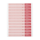 Rood etiket met rode neus kerstomslag rendier (Vel)